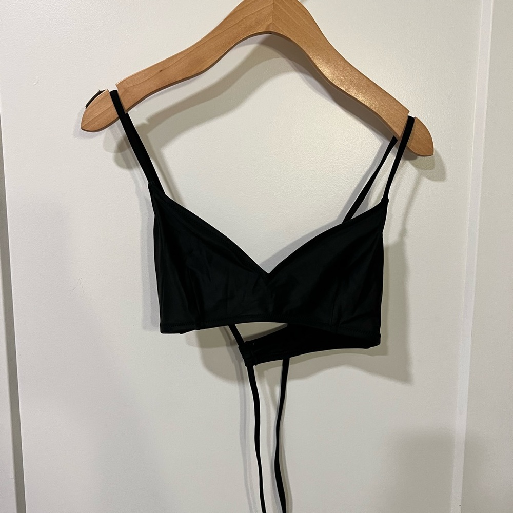 J Crew bikini top and bottoms black